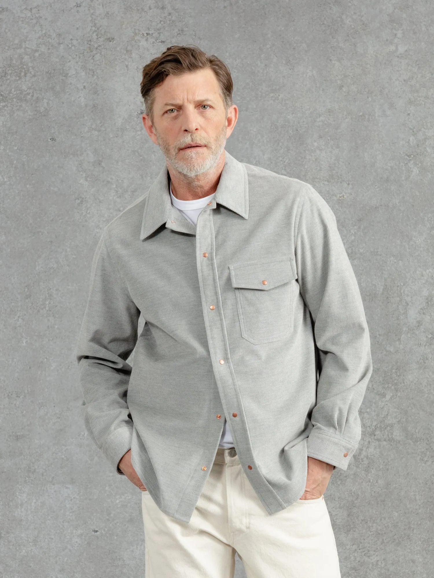 The Cord Studded Overshirt