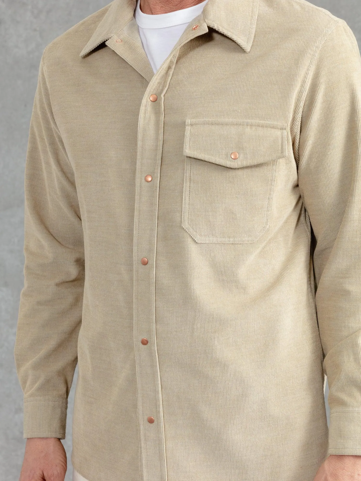 The Cord Studded Overshirt