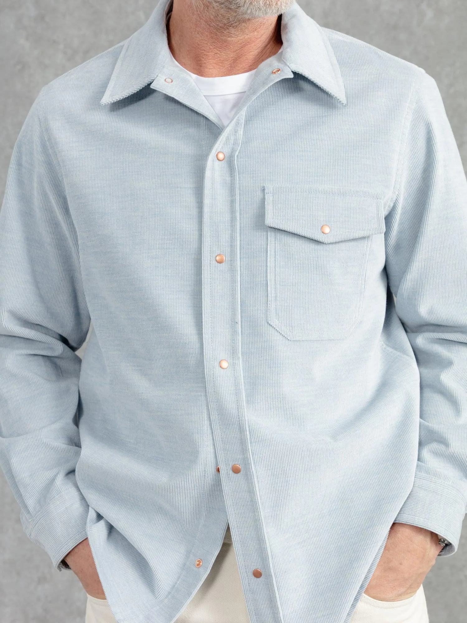 The Cord Studded Overshirt