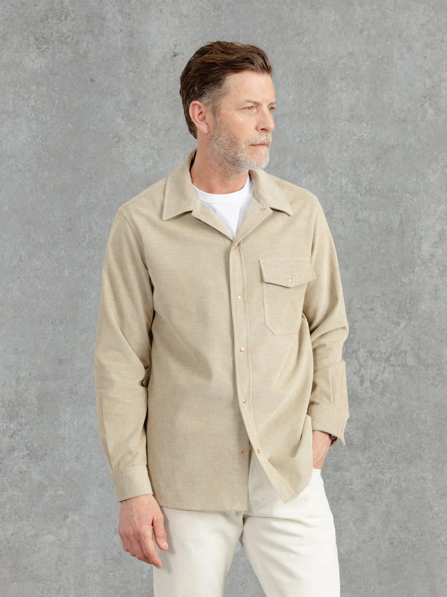 The Cord Studded Overshirt