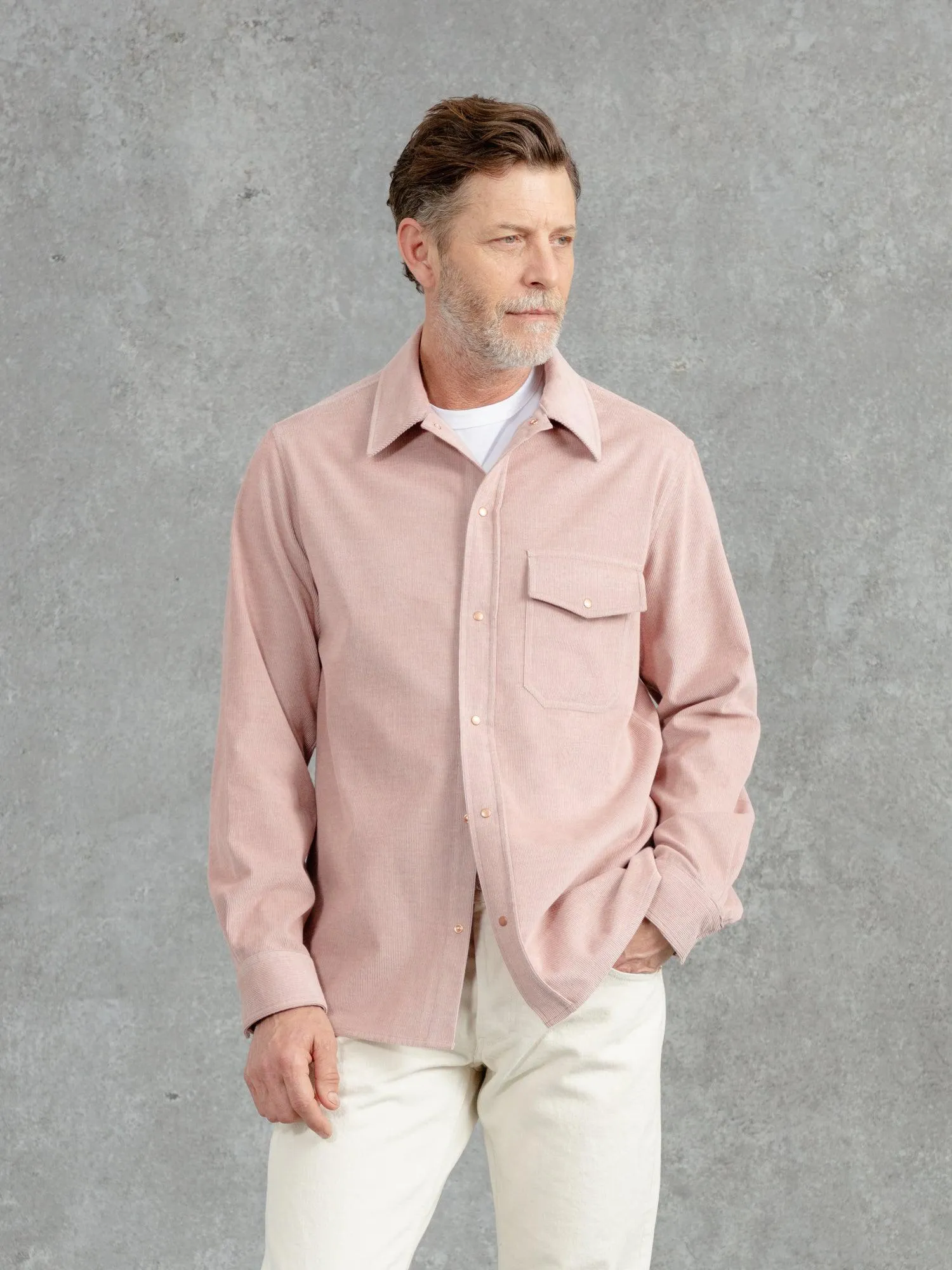 The Cord Studded Overshirt