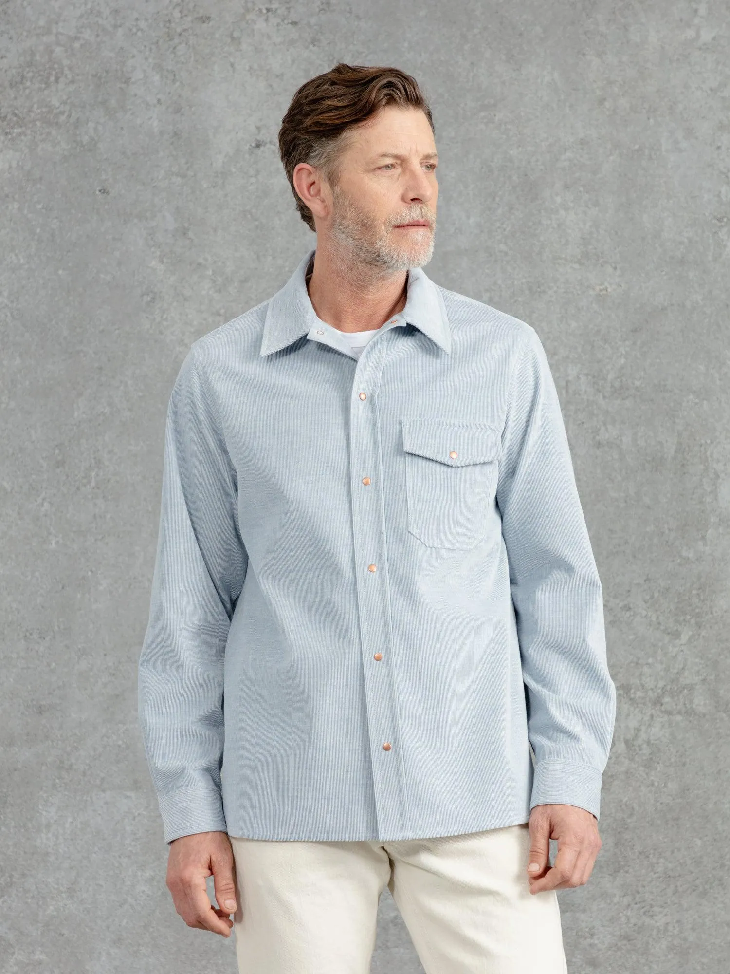 The Cord Studded Overshirt